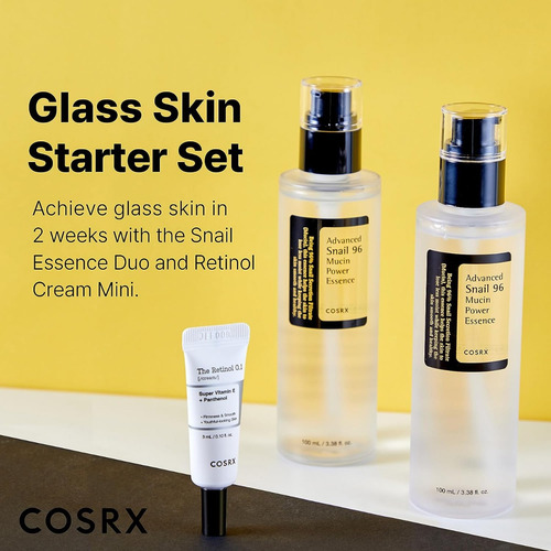 Cosrx Kit Hidratante Y Reafirmante Facial, Mucina Y Retinol Momento de aplicación Día/Noche Tipo de piel Todo tipo de piel