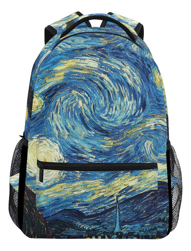 Mochila Escolar Con Campanillas De Viento De Lobo Para Adol.