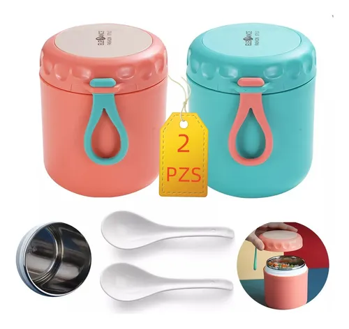 comprar 2 Piezas Termo Portátil Para Alimentos Contenedores De Sopa
