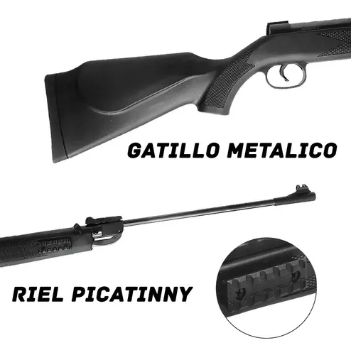Rifle Aire Comprimido 5.5 Gran Potencia + Rieles Laterales