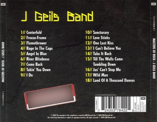 Cd Masters Of Rock (the J. Geils Band) Estándar