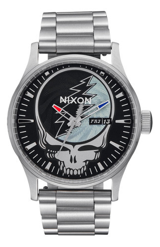 Reloj Nixon Hombre Plateado Sentry Pack A11382592 Color de la correa Plateado/Blanco