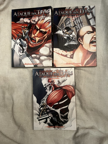 Manga Ataque Dos Titãs Shingeki No Kyojin Box 3 Vols 1 2 E 3 (Usado)