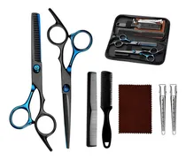 Comprar Kit Tijeras + Peines + Pinzas Para Peluquería Barbería Color Negro
