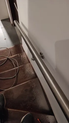 Pasamanos De 1 Metro En Acero Inoxidable Caño 4 Cm Diámetro