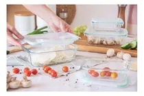 Comprar Kit 4 Recipientes Vidrio Horno Frezzer Microondas Vianda