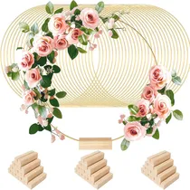 Comprar 15pzs Centro De Mesa Con Forma De Aro Floral Metal Boda 30cm