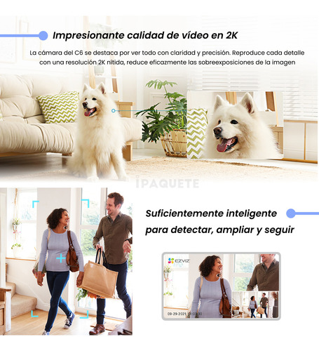 Kit 2 Cámaras Seguridad Ip Ezviz Wifi Domo Interior 2k +32gb
