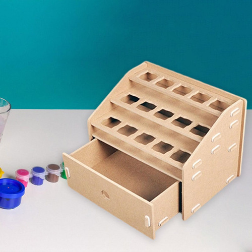 Organizador De Pintura Modelo De Madera Organizador,