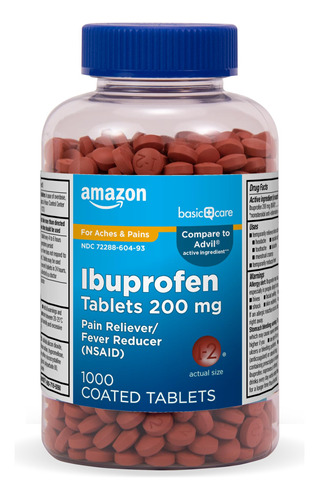 Basic Care Tabletas De Ibuprofeno Reductor De Fiebre Y