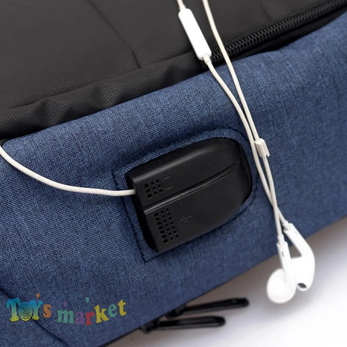 Imagen 2 de 10 de Mochila Inteligente Porta Notebook Usb Auxiliar Auriculares