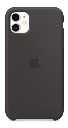 Funda Apple Silicone Case Black Con Diseño Liso Para iPhone