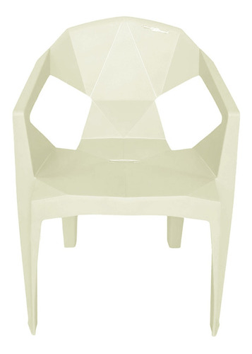 Cadeira C/ Apoio De Braço P/ Sala Cozinha Diamond Branca 