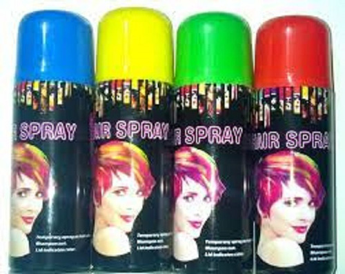 Pintura Para Cabello En Aerosol Spray Colores Lavable