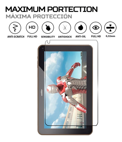 Protector Mica Pantalla Para Tablet Wolder Mitab Genius