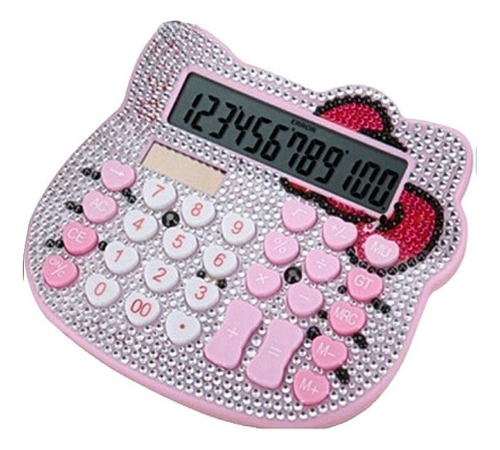 Calculadora Hello Kitty Murano Brillos Mujer Juvenil 12 Dig