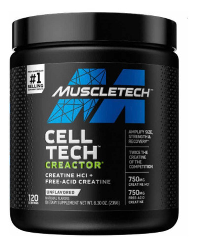 Muscletech Cell-tech Creactor - 120 Servicios - Usa