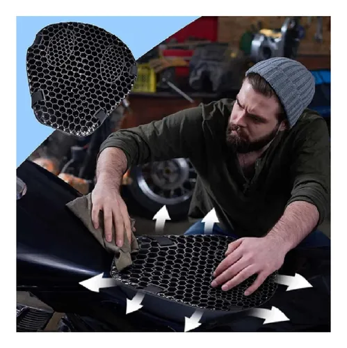 Almohadilla De Moto Universal Honeycomb 3d A Prueba De Golpe