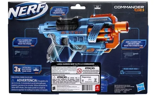 Nerf Elite 2.0 Lançador Commander Rd-6 Com 12 Dardos Arminha