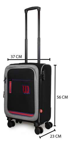 Pack 2 Maletas De Tela Wilson M+l Sporting Negra 20y23k