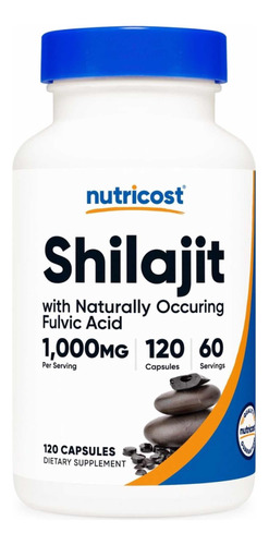 Original Nutricost Shilajit 1000mg 120cap Acido Fulvico