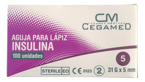 Aguja Para Lapiz Insulina 31g X 5mm 100unid