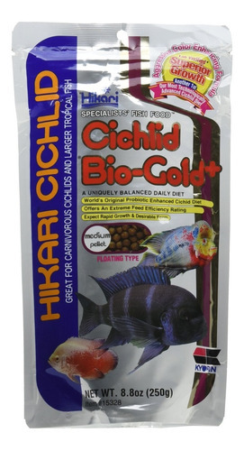 Alimento Peces Hikari Cichlid Bio-gold+ Medium 4mm (250gr