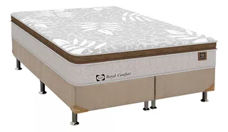 Cama Box Queen: Colchão Molas Sealy Posturepedic Royal Comf