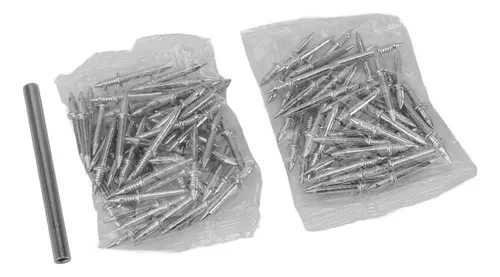 M Clavos Metálicos Para Zócalos, 100 Unidades, Rosca De