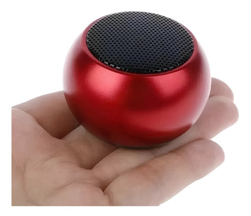 Caixinha Som Bluetooth Tws Metal Mini Speaker Amplificada 3w Cor Vermelho