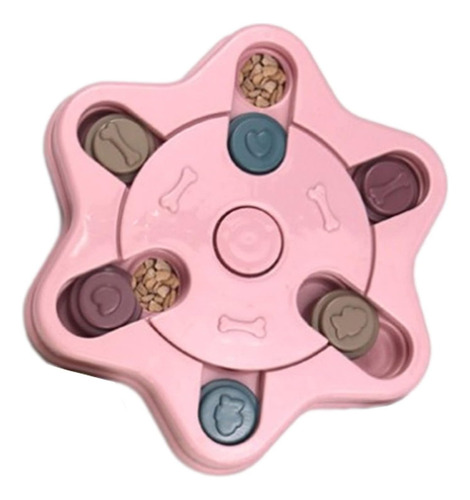 Brinquedo Interativo Para Cães Tabuleiro Porta Petisco Pets Cor Estrela Rosa