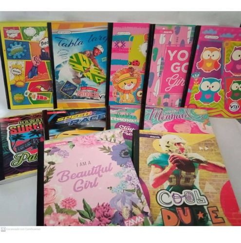 Cuadernos Empastados Grandes De 1 Linea Para Niñas Y Niños