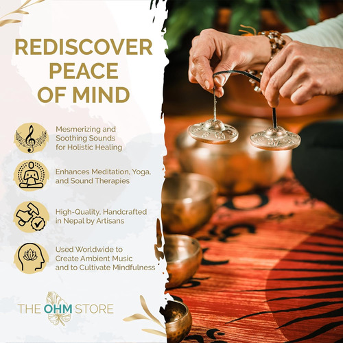 Ohm Store Sinos De Mantra Tibetano Tingsha Com Caixa Azul...