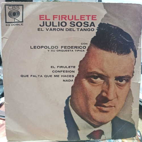 Julio Sosa El Firulete Tapa Entera Vinilo Ep 8 Pts