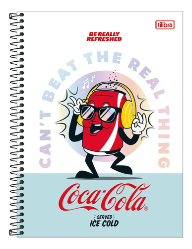 Caderno Espiral Capa Dura 1/4 Coca-cola 80 Folhas - Latinha