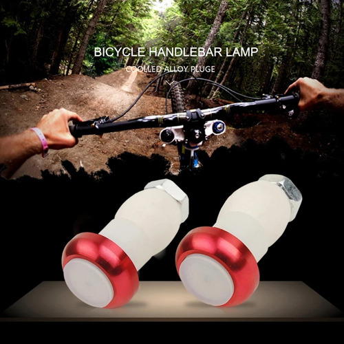 Imagen 5 de 7 de Luz Para Manillar De Bicicleta Color Rojo