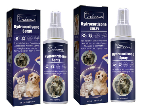 Hydrocortisona Spray Pet Anti Picazón En Aerosol -118ml*2