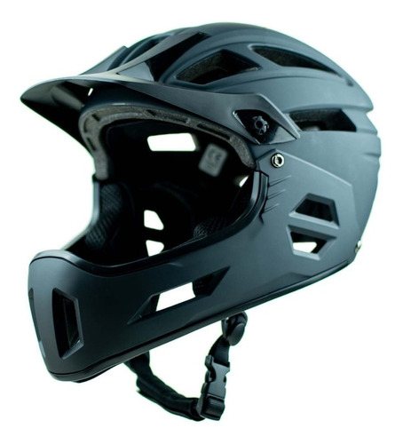 Casco Full Face Para Bicicleta De Montaña Desmontable Ligero Color Negro Talla Unitalla