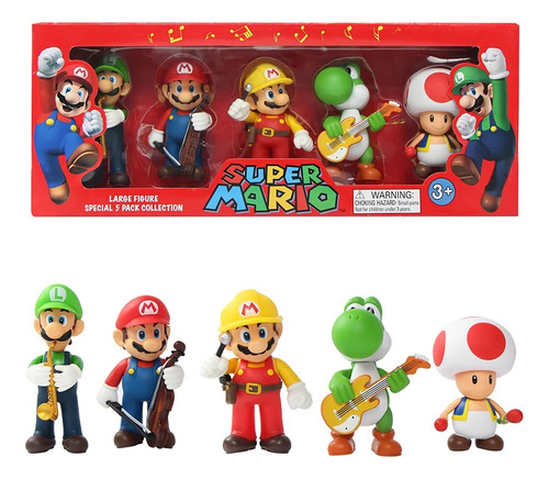 Figuras Super Mario Pack X5. 12cms.