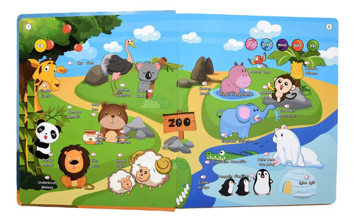 Libro Interactivo Con Sonidos Aprendizaje Ingles Español