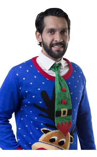 Imagen 1 de 1 de Corbata De Navidad Cinturón De Duende