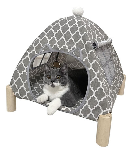 Babyezz Pet Teepee House, Cama Hamaca Para Gatos Y Perros, C