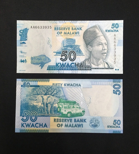 Imagen 2 de 4 de Malawi (africa) 2012 - 50 Kwacha - Unc - P# 58