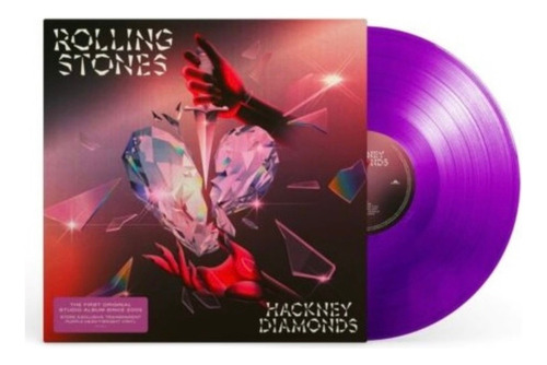 Versão padrão do álbum Rolling Stones Hackney Diamonds Clear Purple Vinyl