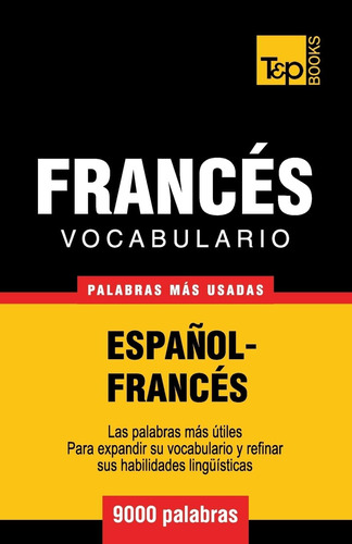 Libro Vocabulario Español-francés-9000 Palabras Más Usadas