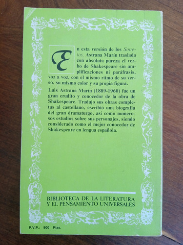 Imagen 2 de 3 de Sonetos - William Shakespeare