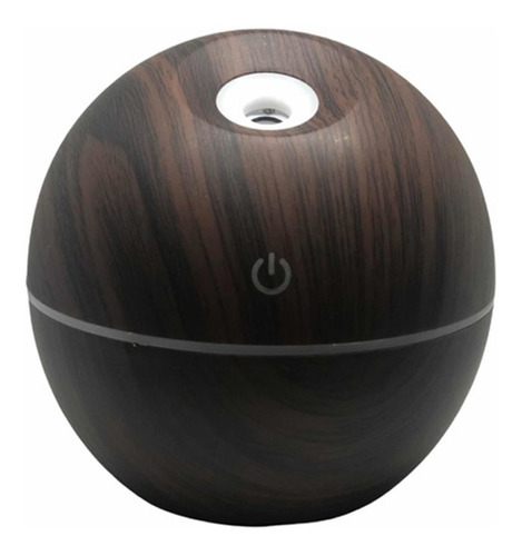 Humidificador Difusor Esfera Madera Bambu C/ Luz Ultrasonico