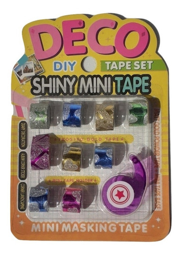 Imagem 6 de 6 de Fita Colorido Durex Cartelas Decoração Artesanato Escolar