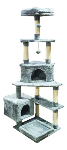 Rascador Gatos Tipo Torre 60cm + Cama Arbol Terciopelo