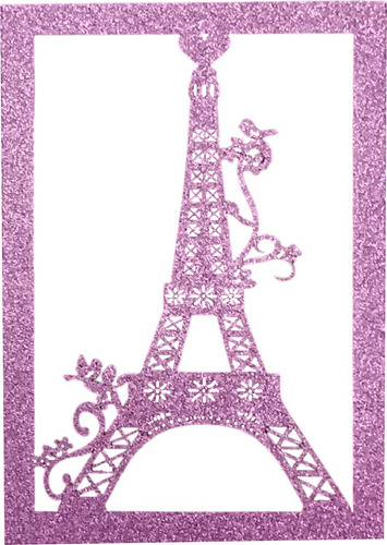 30 Sobres Invitación Glitter Quince Años 12x17 Torre Eiffel